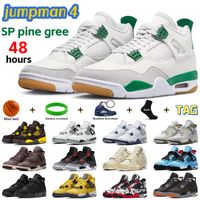Jumpman 4 4s Chaussures de basket-ball pour hommes rétro SP Pine Gree Seafoam Midnight Navy Red Thunder Universit