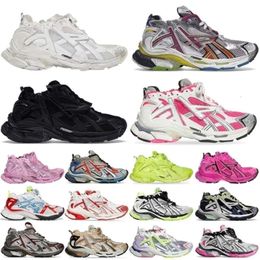 Runner schoenontwerper schoenen track lopers 7,0 mannen multicolor wit blauw oranje fuchsia roze heren schoenen Ancien Trainers grote size sneakers