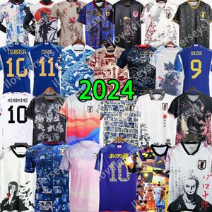 Japan Soccer Jerseys Cartoon 2024 Ueda Ito Atom Tsubasa Doan Kubo Uniforme Mitoma Isagi Tomiyasu Endo Nakata 22 23 24 Shirt de football japonais T chinois Minamino