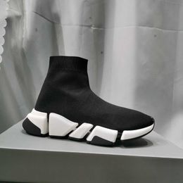 Runner Trainer Hauteur Baskets Augmentant Chaussures Casual Chaussette Sneaker avec Boîte Vitesse Noir Blanc 2.0 Luxe Hommes Femmes