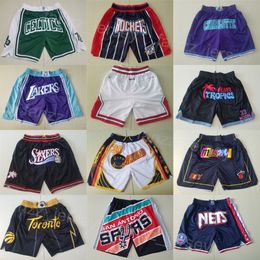 Running Basketball Shorts Sport Wear Pocket Zipper Pant Just Don Sweatpants HipPop Short Solid Zip Up Pocket Cousu Casual Jalen Hood-Schifino James Nnaji