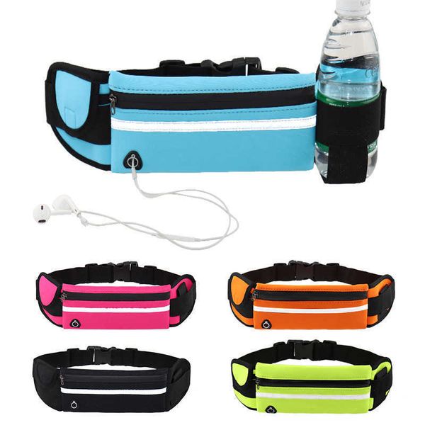 Running Belt Fanny Pack Riñonera reflectante Sports Hombres y mujeres Outdoor Multifuncional Impermeable Invisible Small Kettle Teléfono móvil 230523