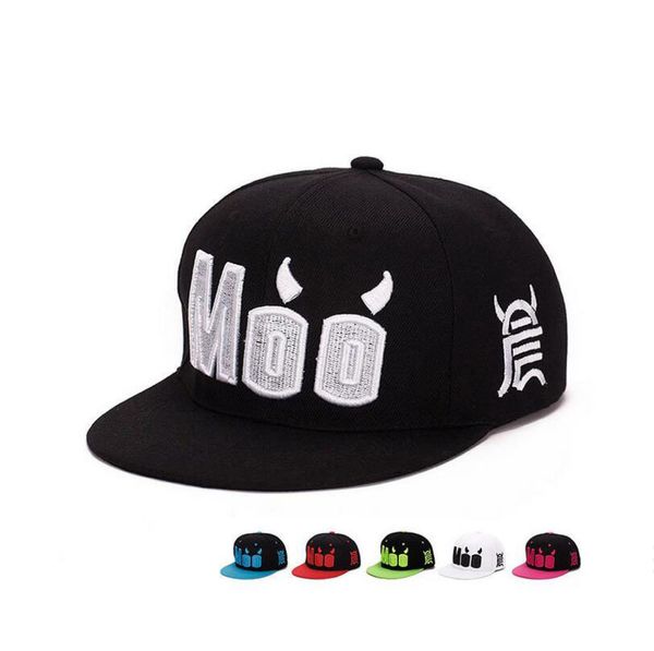 Running Brothers Baseball Cap Big Black Bull Gleiches Modell MOO Street Dance Hat GSXH019 Modeaccessoires Hip Hop Hats2291642