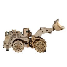 Running Car 3D Puzzles Model Kits Forklift Bulldozer Auto Model 3D Wooden Puzzle Toys for Adults Assembly Toy Home Decor