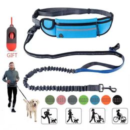 Running Dog Leash Nylon Hand Produits Pet Produits pour animaux de compagnie Colliers Collging Jogging Plomb Réglable Meshes Laux Traction Courteau Coron 231221