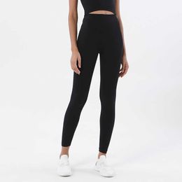 Mallas de Yoga para correr, ropa de gimnasio, pantalones de mujer, mallas de entrenamiento de Color sólido sin costuras, mallas de cintura alta, pantalones atléticos 4