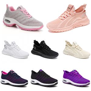 Running Flat Men Nouvelles femmes Chaussures de randonnée Soft Sole Fashion Purple Blanc noir Blanc confortable Couleur sportive Blocage Q36- 24