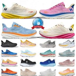 Running Hokah Shoes Hokahs Trainers para hombres para hombres Clifton 9 8 Bondi Pear amarillo Cornal Free People algas marinas triple blanca diseñador de diseño deportivo 36-45
