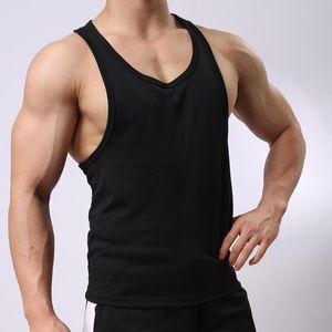 Running Jerseys Mannen Tank Top Solid Soft Gym Vest Racerback Bodybuilding Muscle Fitness Mouwloze T-shirt voor Mannelijke Man Jogger Kleding