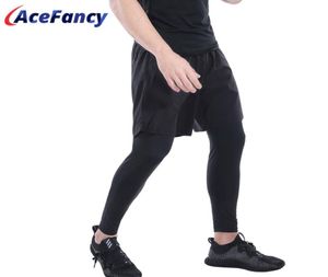 Running Pants Men Shorts and Leggings 2in1 Sportswear Sports Gym Fitness Sport Traning Sportwear voor 716049633893