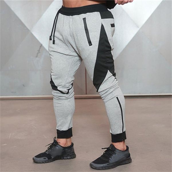 Pantalons de course Sport hommes coton Fitness survêtement Jogging séchage rapide Patch pantalon de survêtement de gymnastique pantalon d'entraînement Joggers mâle