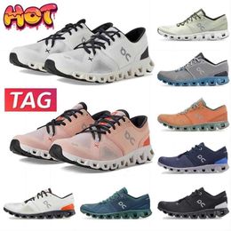 Correndo Correndo Mens Sapatos em X 3 Preto Branco Cinza Laranja Aloe Tempestade Azul Ferrugem Vermelho Rosa Areia Meia-noite Garça Fawn Magnet Moda Mulheres Homens Sapatilhas