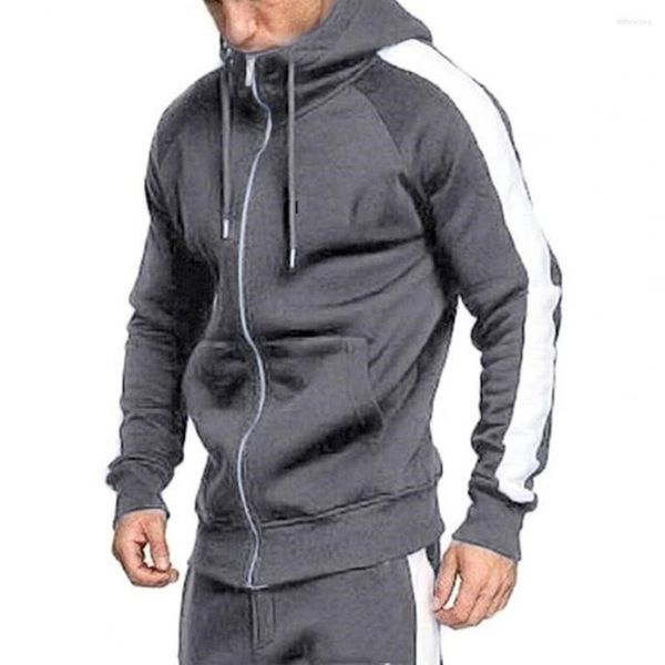 Conjuntos para correr 2 unids/set chándal para hombre, sudaderas con capucha de invierno, pantalones con cordón, sudadera deportiva, pantalones de chándal, traje masculino Vetement