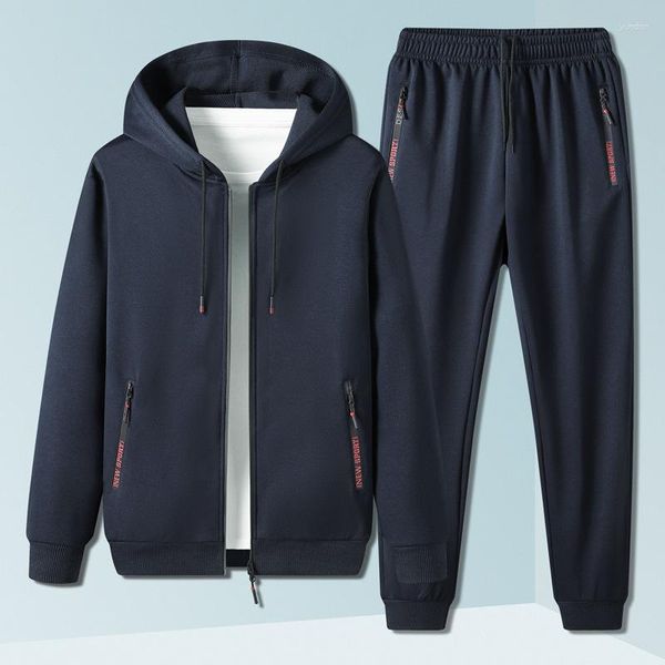 Ensembles de course 2023 mode hommes automne vêtements de Sport de plein air à capuche Sport costume veste pantalon Jogging mâle Ropa Deportiva Hombre