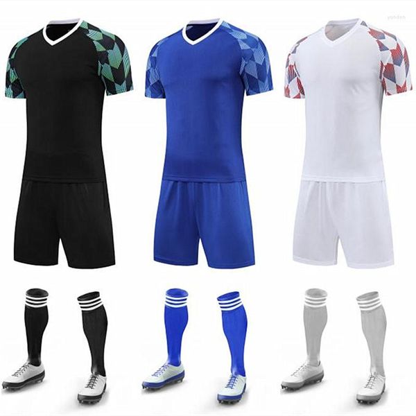 Ensembles de course adulte enfants uniformes garçons fille jeunesse maillot de football jeu à manches courtes Kit respirant Sport chemise vêtements de Sport