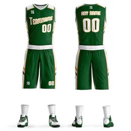 Running Sets Custom ademende gedrukte naam nummer basketbal uniform Menyouth Team Shirt Sports Jerseys 230821
