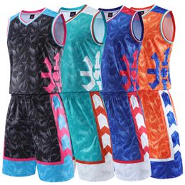 Running Sets Kids Girl Basketball Jersey Set Child Men Women Blank Uniforms Doel Training Vest Double Pocket Sports Pak 230821