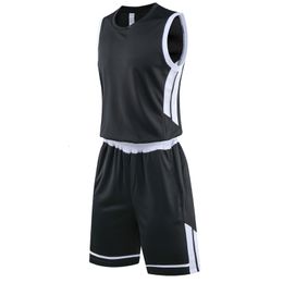 Running Sets Men Custom DIY Basketball Jerseys Set snel droge kleding uniformen team college throwback training sportvest shorts 230821