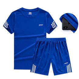 Running Sets Herenletter T-shirt Sportpak Gym Fitness Quick Dry Casual Running Suite Summer Short Sleeve Shorts 2-delige set 230508