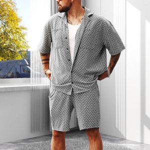 Conjuntos para correr, chándal para hombre, conjunto de 2 piezas, traje hawaiano deportivo sólido de verano, camiseta de manga corta y pantalones cortos, ropa informal de moda para hombre