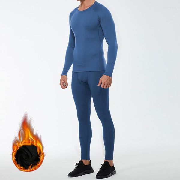 Sets Sets Men's Velvet Track Train Train Trajes Jogging Suits Sports Spet Termal Underwear Gym Gym Talls Sportswear Men Clothing