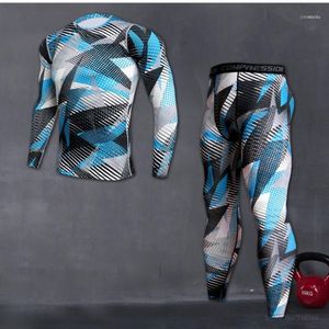 Ensembles de course hommes Sport Compression t-shirt et pantalons costumes Jogging ensemble d'entraînement mâle Gym Fitness Crossfit Sportswear Leggings