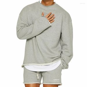 Running sets spierfitness mode sporttrainingspak pullover sweatershirt heren shorts set los lange mouw top