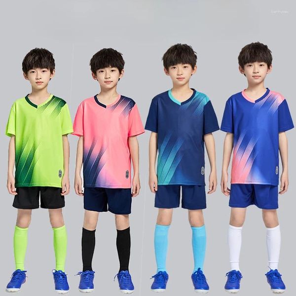 Running sets Soccer Jersey Wholesale Séchure rapide des vêtements de sport pour enfants élémentaires d'études élémentaires Match Match Uniforms Men's Training