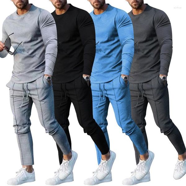 Sets Sings Spring Winter Men Track Situit 2 PCS Sport Sport Set Training Gym Footging Football Sportswear