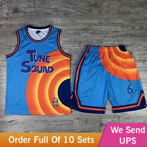 Running Sets Tune Squad Basketball Jersey for Men Custom Suits Costume Space Shirts Jam Tops Movie Tune Lola Squad Bunny 230518