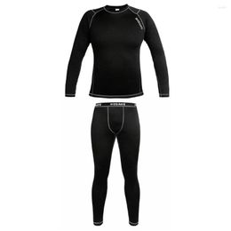 Running Sets Winter Outdoor Sports Bicycle Riding Cycling Kledingpak Warm Thermal Lange Mouw Fleece Base Layer Jersey Pant Set