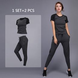 Lauf-Sets Damen-Sportbekleidung, Yoga-Sets, Jogging-Kleidung, Fitnessstudio, Workout, Fitnesstraining, Yoga, Sport, T-Shirts, Hosen, Laufbekleidung, Anzug 230508