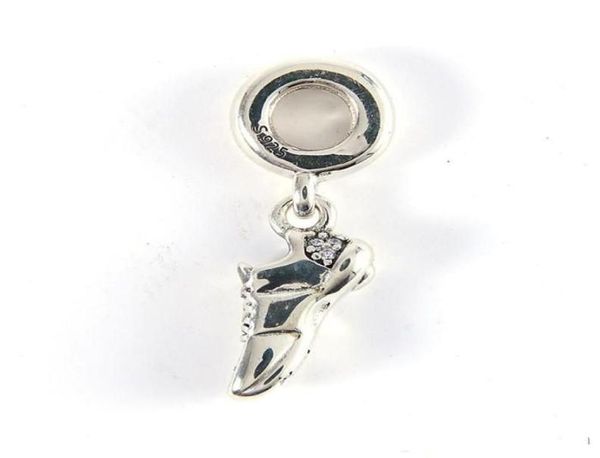 Colgantes con dijes para zapatos para correr, plata de ley S925, aptos para pulsera estilo H8 792063CZ4937307