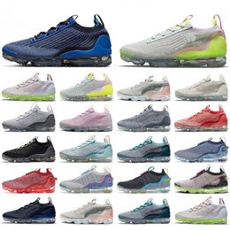 Chaussures de course 2021 Fly designer knit Anthracite Cushion Triple black Day to Night Metallic Silver Oatmeal Chilly Blue Neon trainers sneakers chaussures fly knit