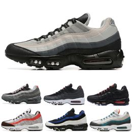 Loopschoenen 95 Sports Sneakers 95s OG Neon Crystal Blue Solar Red Bordeaux Light Charcoal Obsidian Dark Smoke Grey Reflective Volt Heren Trainers