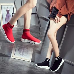 Running schoenen Zwart/rood Round-Te Comfort Breath Style for Sports Light Weight Ankle Boots Young Walking Flexibility Cover For