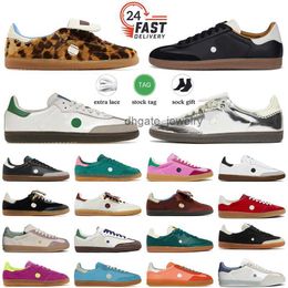 Running Shoes Bold Women Designer Shoes Wales Bonner Pony Leopard Cream Collegiate Green sporty and rich indoor soccer Black Cloud White Pink Glow Platform Sneaker