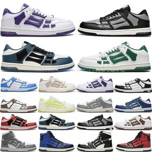 Chaussures de course Bones Runner Top Squelettes Low Squelettes Femmes Hommes Slice Black White High Leather Luxury Sports Chaussures Lace Chaussures Sports Original Coach B5