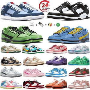 Men Women Shoes Flat Sneakers Lows Running Shoes Panda The Powerpuff Girls Bubbles Blossom Halloween Triple Black Red World Campe