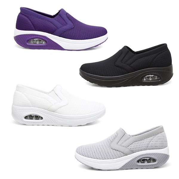 Chaussures de course Mode Top Qualité Respirant extérieur Volant Tissage Caoutchouc Mousse Bas noir blanc violet Jaune gris Femmes Hommes Sport taille 35-41