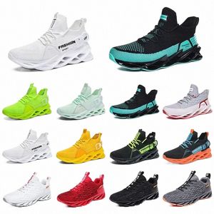 chaussures de course pour hommes respirant baskets General Cargo noir ciel bleu sarcelle vert tour jaune mens mode sport baskets gratuit quarante-six T8Ae #