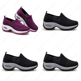 Chaussures de course pour hommes femmes triple noir blanc violet rose respirant et confortable baskets de sport pour hommes 024 GAI