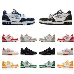 Chaussures de course pour hommes femme Trainer hommes baskets Depuis chaussure de designer noir blanc vert bleu denim cuir Nouvelle arrivée Baskets décontractées Taille 35-46 Y1