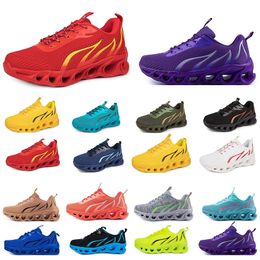 Chaussures de course pour hommes femmes noir blanc rouge bleu jaune respirant confortable baskets pour hommes baskets de sport 31