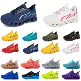 Chaussures de course pour hommes femmes noir blanc rouge bule jaune respirant confortable mens entraîneurs sportives baskets a6