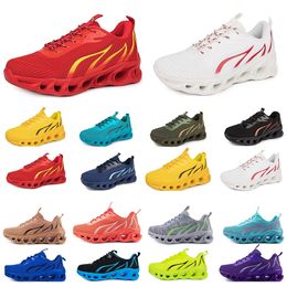 Chaussures de course pour hommes femmes noir blanc rouge bleu jaune respirant confortable baskets pour hommes baskets de sport 02