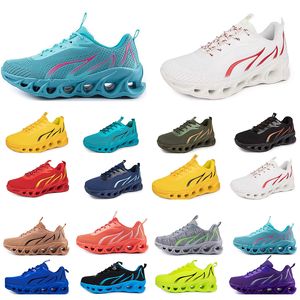 Zapatillas para correr para hombre para mujer negro blanco rojo bule amarillo transpirable cómodo para hombre entrenadores deportivos zapatillas de deporte 10