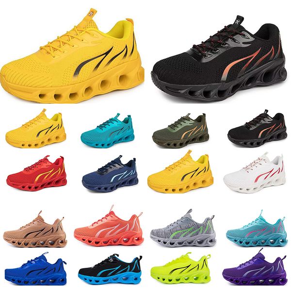 Chaussures de course pour hommes femmes noir blanc rouge bleu jaune respirant confortable baskets pour hommes baskets de sport 18