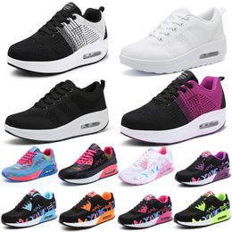 Chaussures de course pour femmes dame respirant triple noir rose violet sport sneaker confortable à lacets formateur baskets