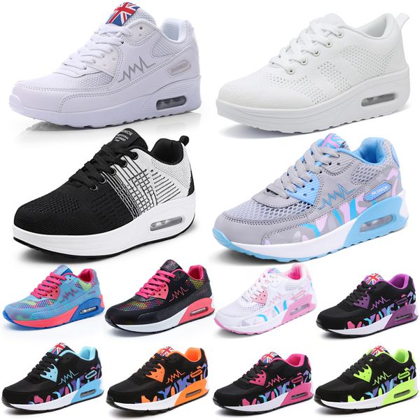 Chaussures de course pour femmes triple noir rose violet sport sneaker confortable à lacets chaussures de sport légères baskets d'extérieur